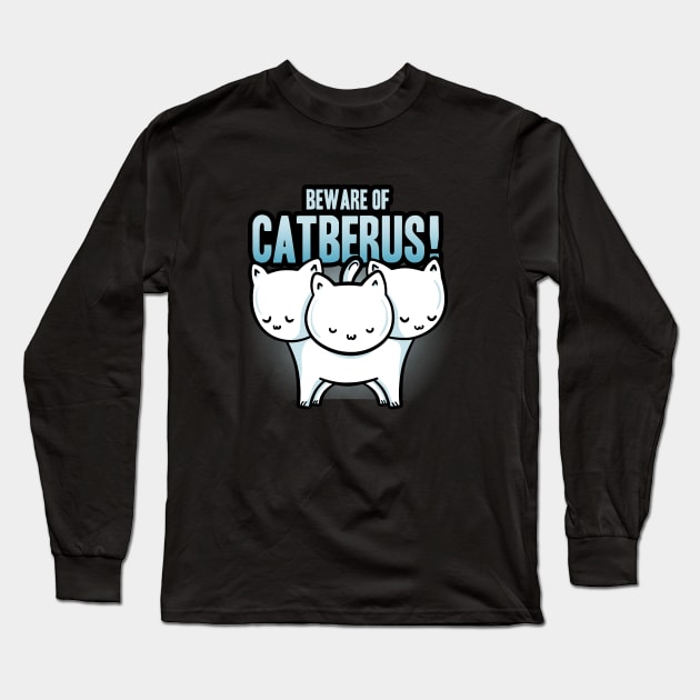 Catberus Long Sleeve T-Shirt by fishbiscuit